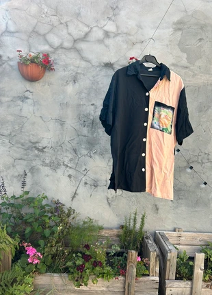 Oversized kunstzinnige vintage blouse – uniek stuk uit Parijs, marque: Vintage Dressing, état: Bon état, taille: M / 38 / 10, 25,00 €, 26,95 € Protection acheteurs incluse