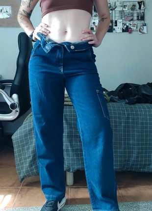 Y2k unbuttoned cargo jeans, brand: Pull & Bear, condizioni: Ottime, taglia: S / IT 40 / EU 36, €8.00, €9.10 include la Protezione acquisti