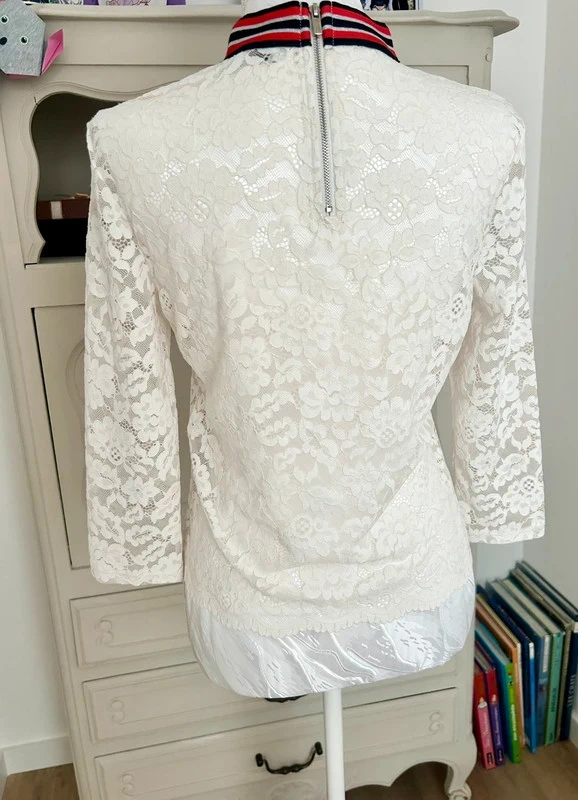 Superbe petit haut, blouse Morgan blanc en dentelle taille 36, S , 1 - photo numéro 6