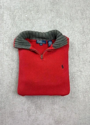 Pull Ralph Lauren 1/4 zip | Taille M homme | rouge logo noir, brand: Ralph Lauren, condition: Very good, size: M, €50.00, €53.20 includes Buyer Protection Pro