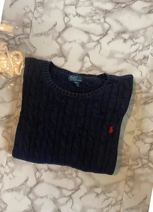 Pull Torsadé Ralph Lauren Bleu Marine Taille L, merk: Ralph Lauren, staat: Goed, maat: L, € 29,99, € 32,19 inclusief Kopersbescherming