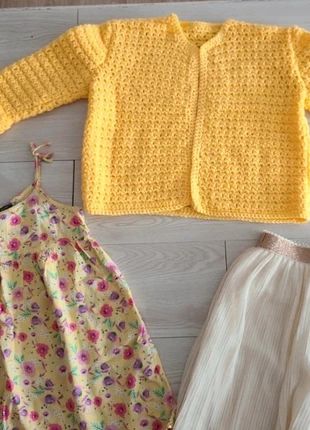 Robe, jupe, gilet fait main taille 4 ans, brand: Kiabi, condition: Very good, size: 4 years / 104 cm, €8.00, €9.10 includes Buyer Protection