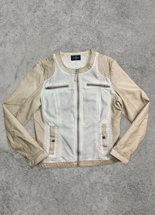 c&a the outerwear bikerjacke gr 42 creme weiß beige modern casual, marque: The Outerwear, état: Neuf avec étiquette, taille: XL / 42 / 14, 28,00 €, 30,10 € Protection acheteurs incluse