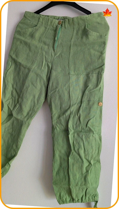 Pantacourt femme en lin Vintage Maloka S - photo numéro 3