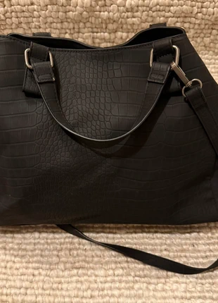 Next Large Black Tote Bag – Croc & Suede Mix – Adjustable Strap, brand: Next, condition: Very good, £12.00, £13.30 includes Buyer Protection