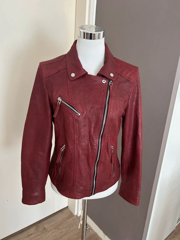Blouson en cuir Oakwood taille L rouge - photo numéro 3