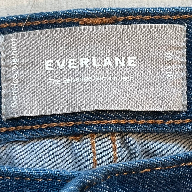 Everlane Men's Selvedge Slim Fit Jean Denim Blue Classic 31 x 30 Organic Cotton 3
