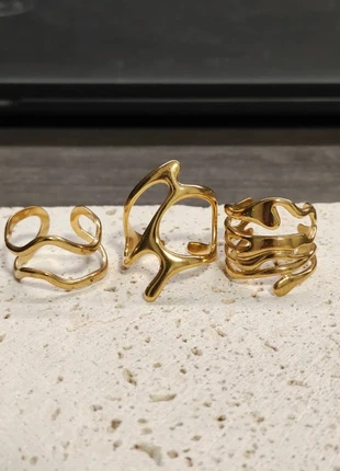 Adjustable stainless steel multiple layers rings, marke: y2k, zustand: Sehr gut, größe: Größenverstellbar, 13,50 €, 14,88 € inklusive Vinted-Käuferschutz