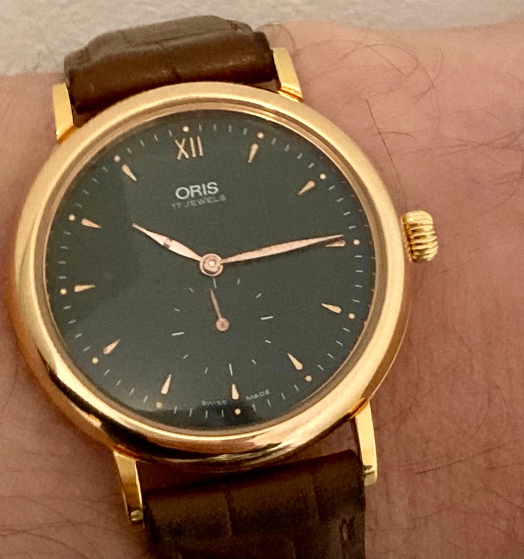 Oris gold 2025 plated watch