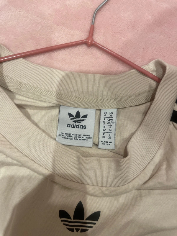 pale yellow adidas cropped shirt 3