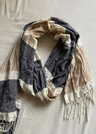 Foulard Homme mi-saison tendance bleu beige blanc, marque: Zara, état: Très bon état, 5,00 €, 5,95 € Protection acheteurs incluse