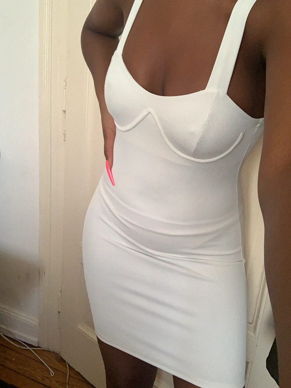 Robe blanche simple Bershka Vinted