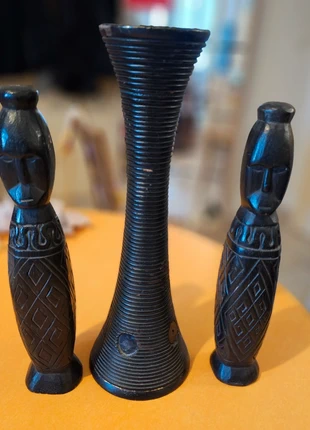Lot de 3 statuettes africaines en bois foncé, brand: Inconnu, condition: Good, €4.50, €5.43 includes Buyer Protection