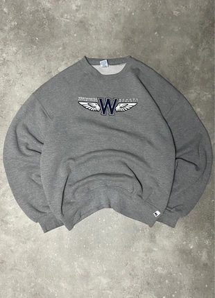 Pull sans capuche sweat hoodie vintage Russell Athletic style y2k gris taille XL très bon état, marke: Russell Athletic, zustand: Sehr gut, größe: XL, 24,00 €, 25,90 € inklusive Vinted-Käuferschutz