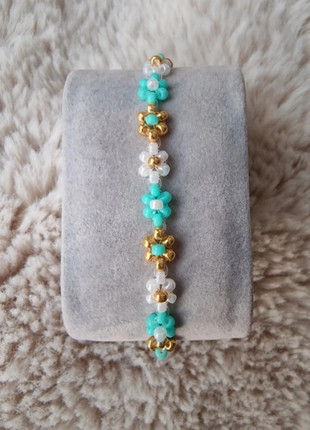 Bracelet élastique fleurs thème vacances/été, brand: Crystalia Perles, condizioni: Nuovo senza cartellino, €8.00, €9.10 include la Protezione acquisti