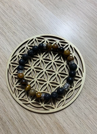 Bracelet homme Oeil de tigre et Pierre de lave, merk: Pierre, staat: Nieuw zonder prijskaartje, € 12,00, € 13,30 inclusief Kopersbescherming