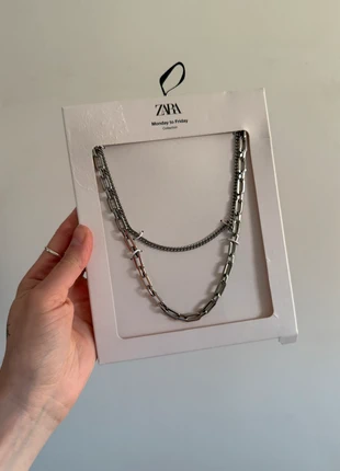 Collier double argenté Zara, merk: Zara, staat: Nieuw met prijskaartje, € 5,00, € 5,95 inclusief Kopersbescherming Pro