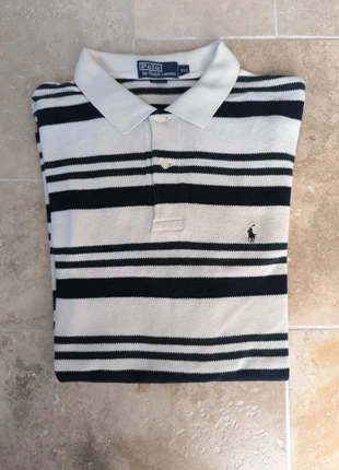 Polo Ralph Lauren homme XXL crème rayures vert et marine excellent état tissu épais, marca: Ralph Lauren, estado: Muito bom, tamanho: XXL, €27.99, €30.09 inclui Proteção do Comprador Pro