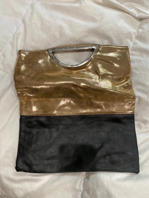 Black and gold cocktail clutch 1