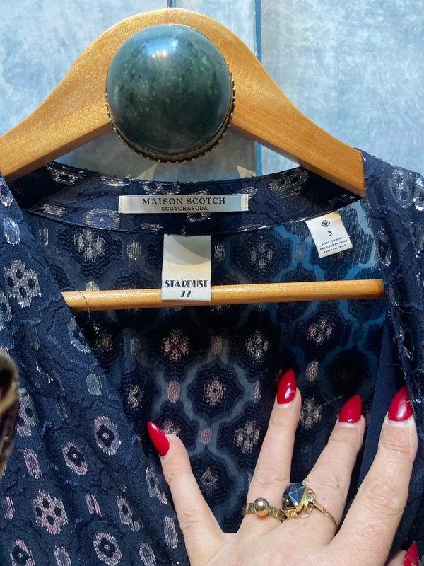 Maison scotch jurk blauw hotsell