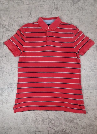 Polo a rayures rouge tommy hilfiger L - 5A, marca: Tommy Hilfiger, estado: Muito bom, tamanho: L, €10.00, €11.20 inclui Proteção do Comprador Pro