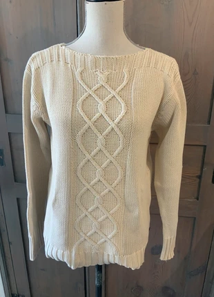 Pull coton crème torsadé aigle t M, merk: Aigle, staat: Heel goed, maat: M / 38 / 10, € 15,00, € 16,45 inclusief Kopersbescherming
