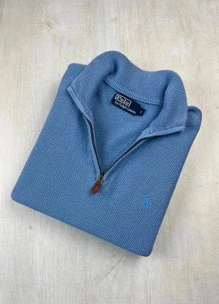 Pull zippé Ralph Lauren bleu ciel Pima coton logo brodé L femme, marca: Ralph Lauren, estado: Muito bom, tamanho: L / 40 / 12, €62.00, €65.80 inclui Proteção do Comprador Pro