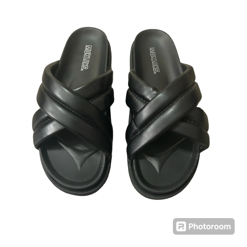 Muk Luks Women's Tidal Wave Sandals Size 8 Black 3