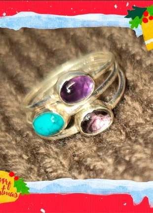 Deux bagues de montures argentées similaires, une type "soirée", l'autre "journée", taille 64/65 FR, condition: New without tags, size: Adjustable, €45.00, €47.95 includes Buyer Protection