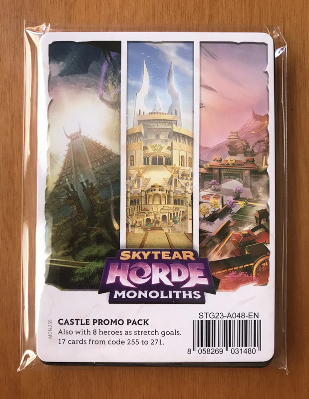 Skytear Horde Monoliths - Kickstarter Exclusive Castle Promo Cards Pack - Nuovo New 1