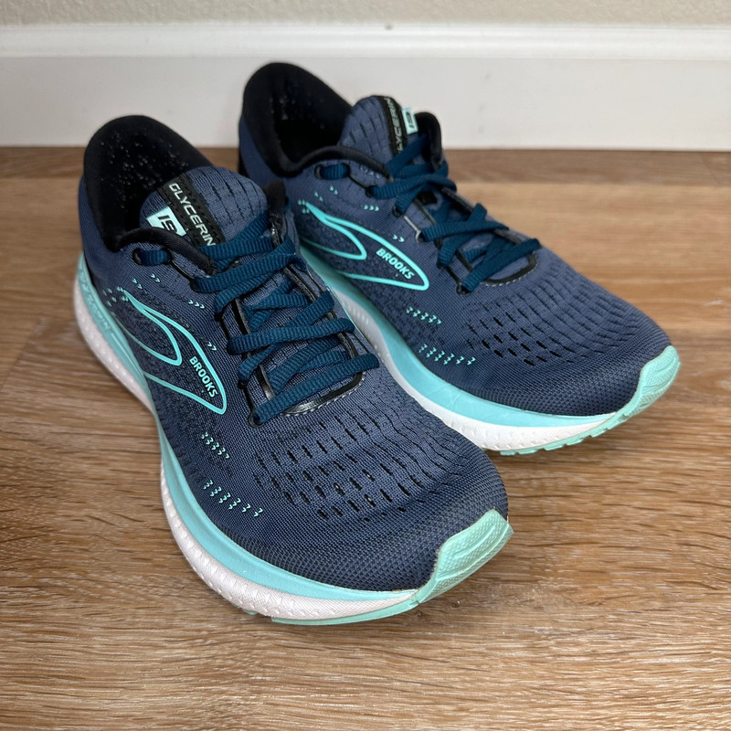Brooks Glycerin 19 Blue Black Women s Athletic Running Shoes Size 8 Vinted