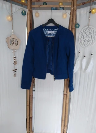 Veste style daim cache cache bleu marine taille s, merk: Cache Cache, staat: Heel goed, maat: S / 36 / 8, € 12,00, € 13,30 inclusief Kopersbescherming