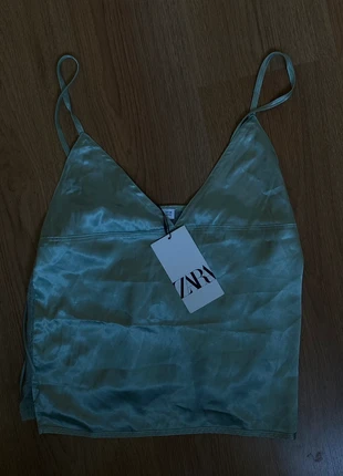 Turquoise summer top, merk: Zara, staat: Nieuw met prijskaartje, maat: S / 36 / 8, € 18,99, € 20,64 inclusief Kopersbescherming