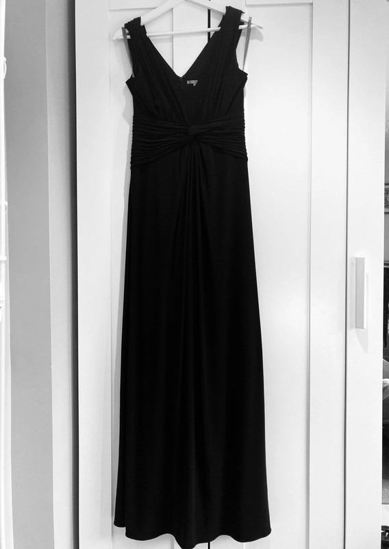 Elegant Long Floaty Black John Lewis Evening Dress Vinted