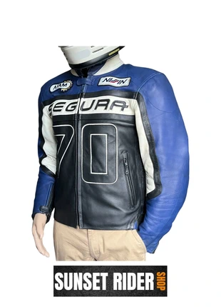 Blouson en cuir Segura Bleu – M Homme – Bon état – Sunset Rider, brand: Segura, condition: Good, size: M, €85.00, €89.95 includes Buyer Protection Pro
