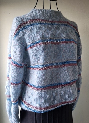 Maglione vintage • Lana bouclé • Fatto a mano, condizioni: Ottime, taglia: S / IT 40 / EU 36, €14.00, €15.40 include la Protezione acquisti