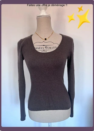 Pull Eric Bompard marron glacé 100 % cachemire – Taille M – Chic et impeccable, marca: Eric Bompard, estado: Muy bueno, tamaño: M / 38 / 10, 150,00 €, 158,20 € Protección al comprador incluida