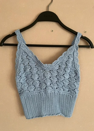 Top crochet bleu - Pull&Bear, marque: Pull & Bear, état: Très bon état, taille: S / 36 / 8, 3,00 €, 3,85 € Protection acheteurs incluse