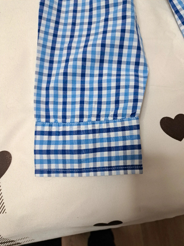 Camicia a quadri bianco  blu e azzurro 4