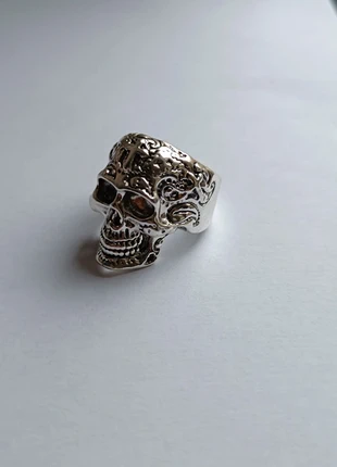 Bague Couleur Argent à Motif de Tête de Mort, condition: New without tags, size: 21.4 mm Ø, €3.90, €4.80 includes Buyer Protection