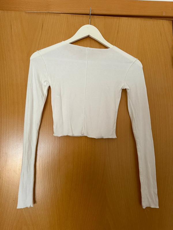 Camisola cropped branco S Zara 2