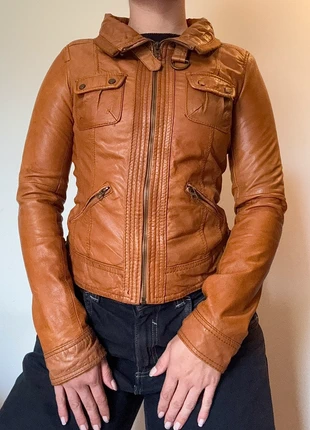 Veste en cuir véritable marron vintage y2k, brand: Vintage Dressing, condition: Very good, size: S, €30.00, €32.20 includes Buyer Protection