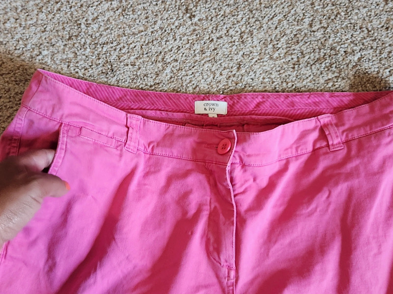 Women's Plus Sz 16 Crown and Ivy Crop Pants 4