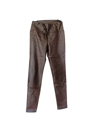 Legging en cuir marron, estado: Muy bueno, tamaño: M / 38 / 10, 5,00 €, 5,95 € Protección al comprador incluida