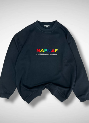 Sweat Naf Naf Vintage Crewneck Noir Pull Broderie Archive Y2K Oversize Crop - Taille M Unisexe, marque: Naf Naf, état: Très bon état, taille: M, 39,00 €, 41,65 € Protection acheteurs incluse