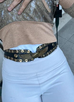 Studded Belt / Ceinture western cloutée rivets vintage métal country cow-boy, brand: Western, condition: Very good, size: 80 cm, €28.00, €30.10 includes Buyer Protection