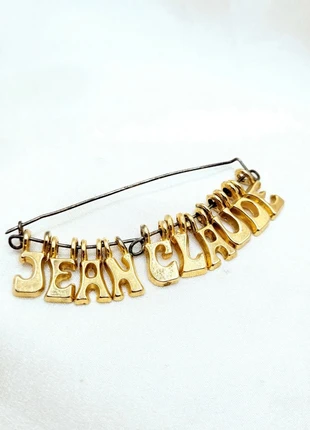 Broche vintage dorée eccentric fashion golden brooch weird jewelry statement quirky, merk: Vintage Chic, staat: Heel goed, € 8,00, € 9,10 inclusief Kopersbescherming