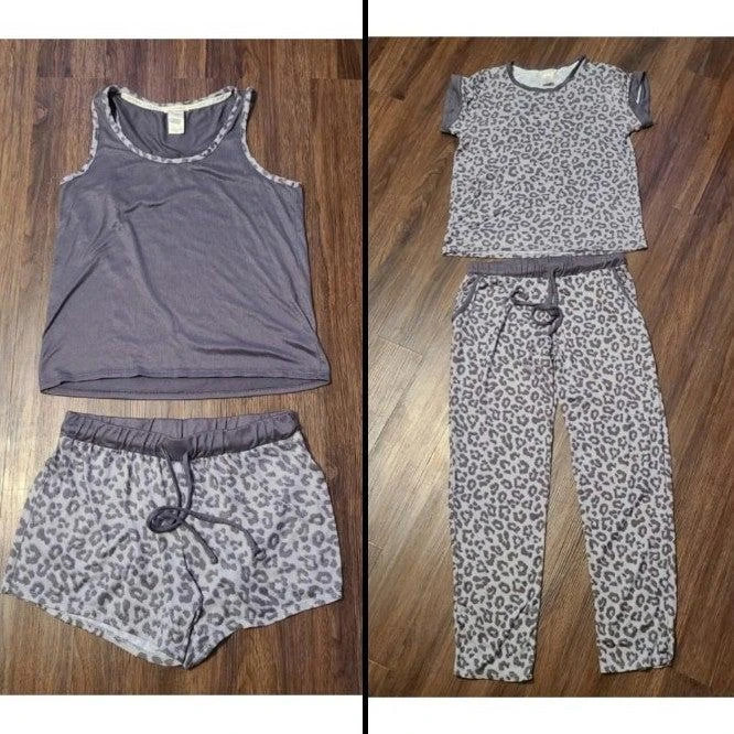 Lucky Brand Pajama Pj 4 Piece Shirt Pajama Pants Shorts S 1