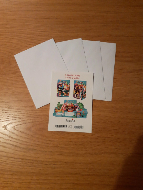 4 Cartes invitation anniversaire cirque  5