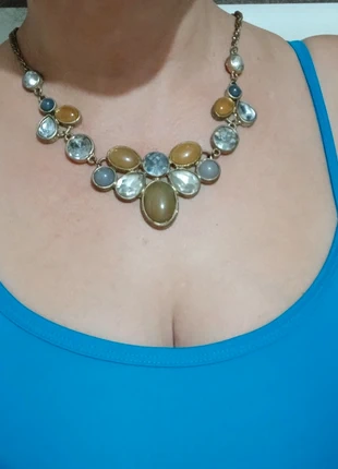 Collar elegante azul/marrón, marque: artesanal, état: Très bon état, 4,95 €, 5,90 € Protection acheteurs incluse